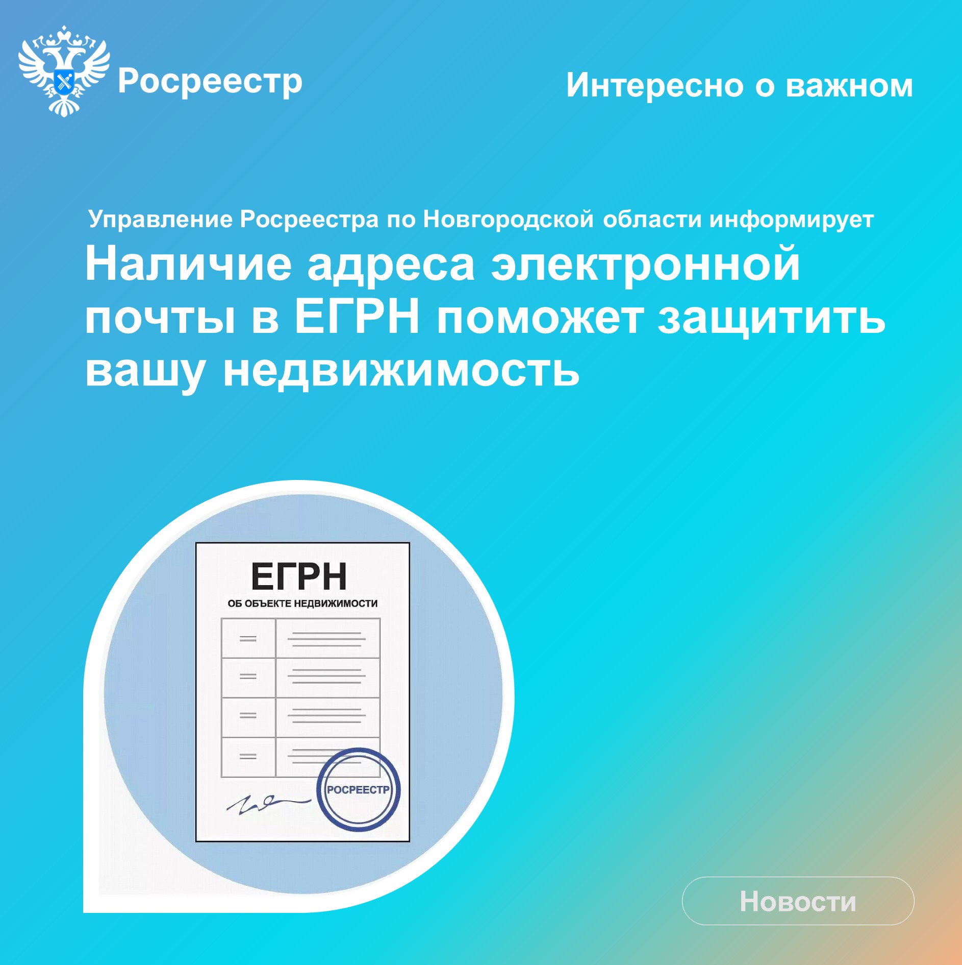 Наличие адреса электронной почты в ЕГРН поможет защитить вашу недвижимость.