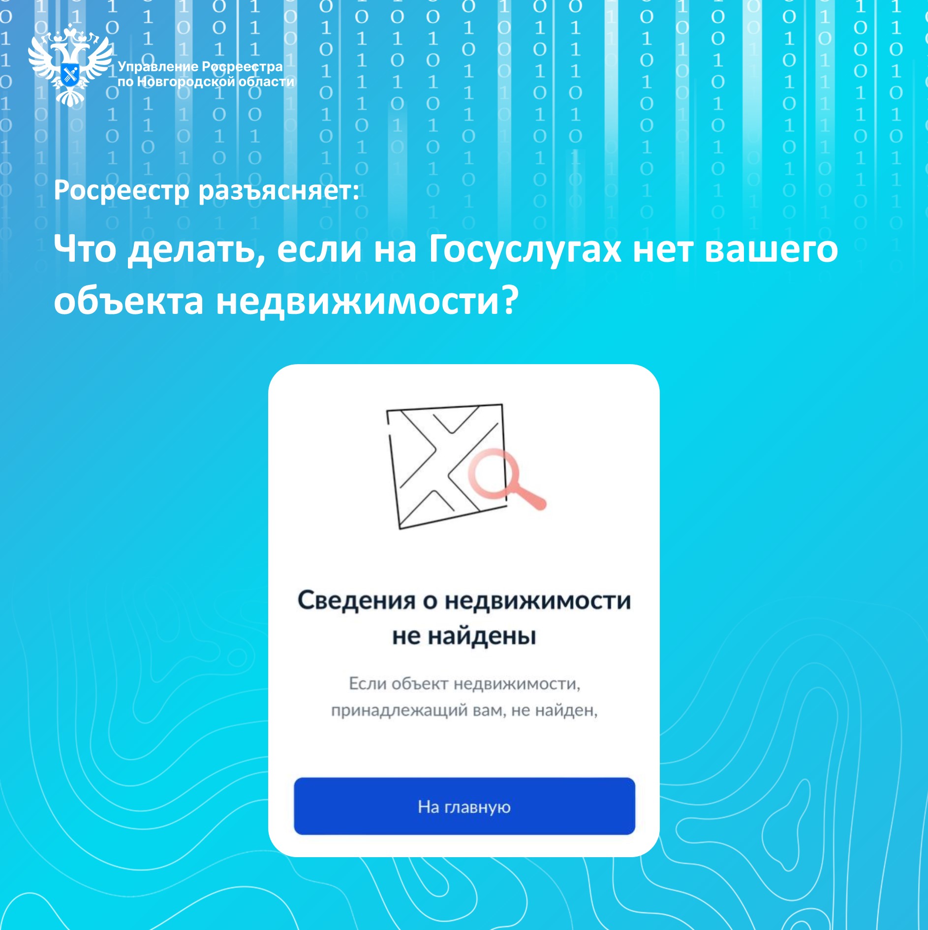 Росреестр разъясняет: Что делать, если на Госуслугах нет вашего объекта недвижимости?.