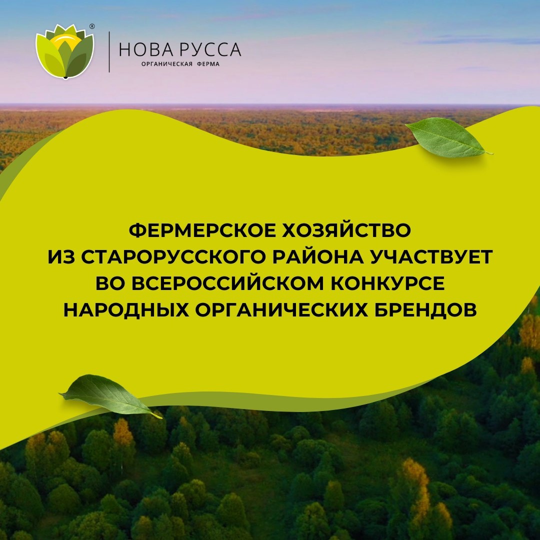 Фермерское хозяйство из Старорусского района КФХ «Нова Русса» участвует во Всероссийском конкурсе народных органических брендов..